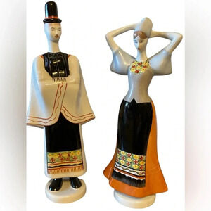 Pair of 2 Budapest dancers. Porcelain, vintage​